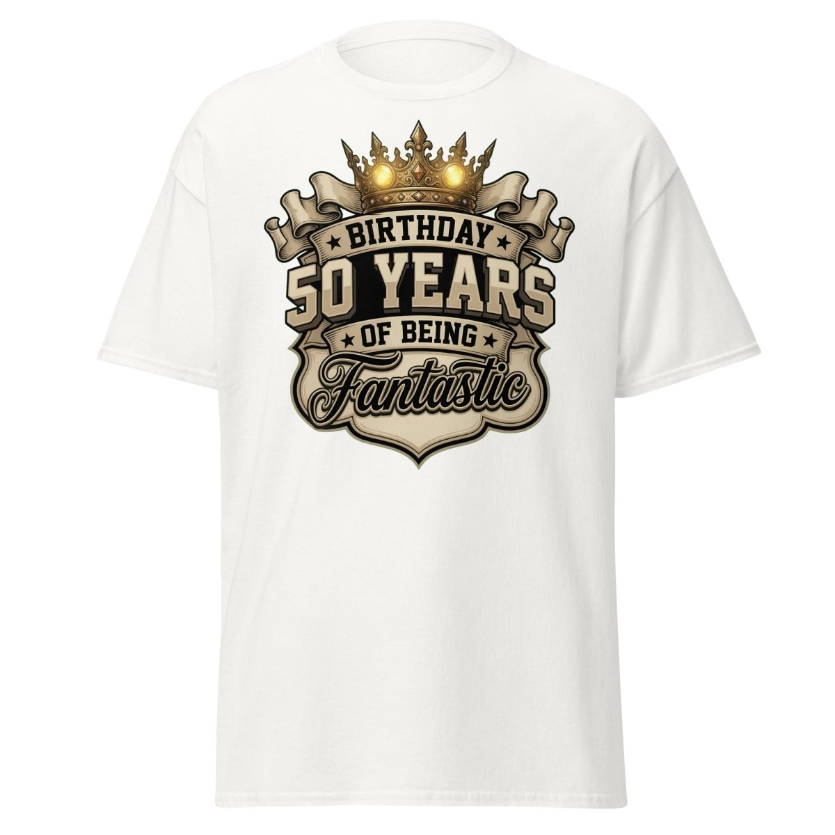 50 Years of Being Fantastic Birthday T-Shirt - White - TeeRipple