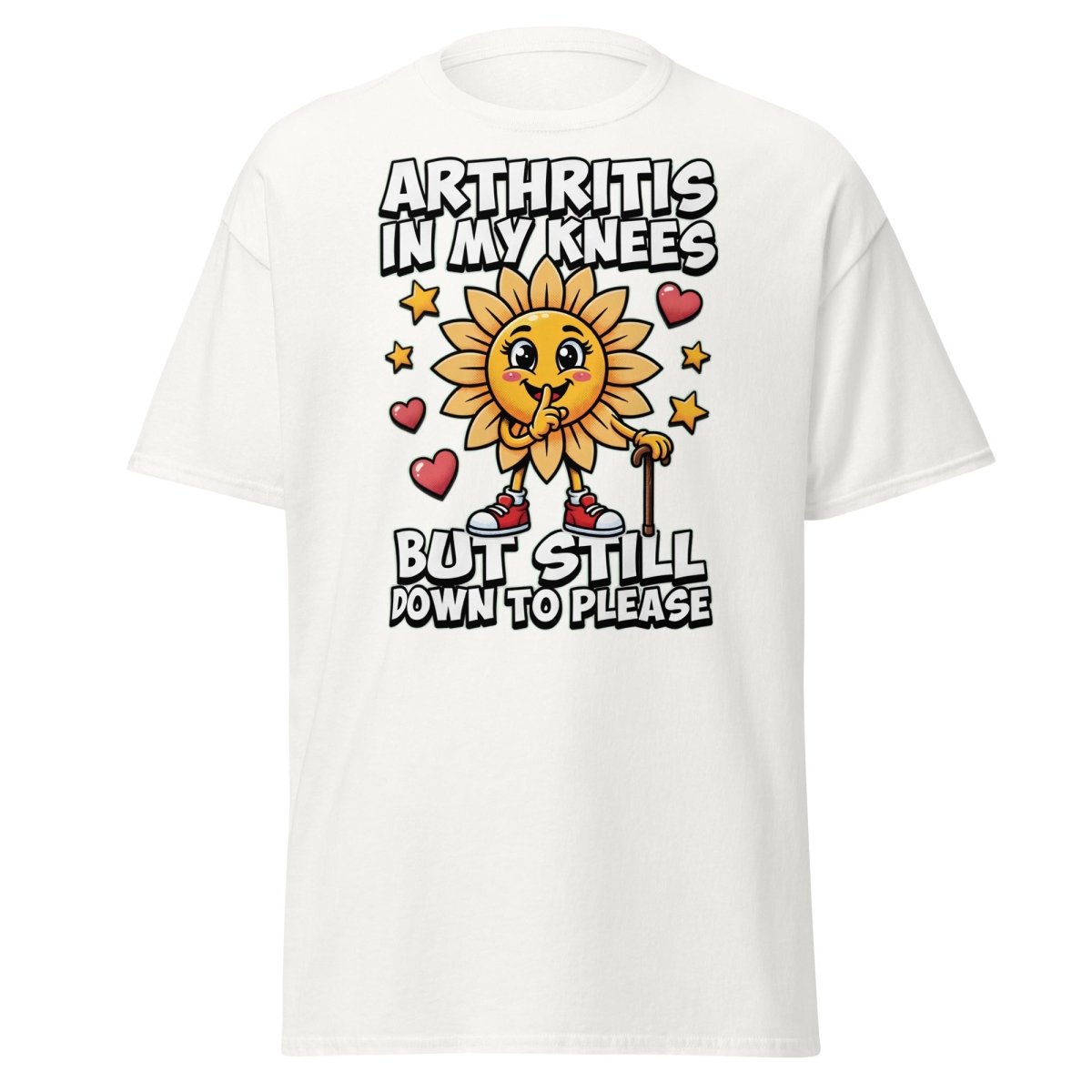 Arthritis In My Knees But Still Down To Please T-Shirt - White - TeeRipple