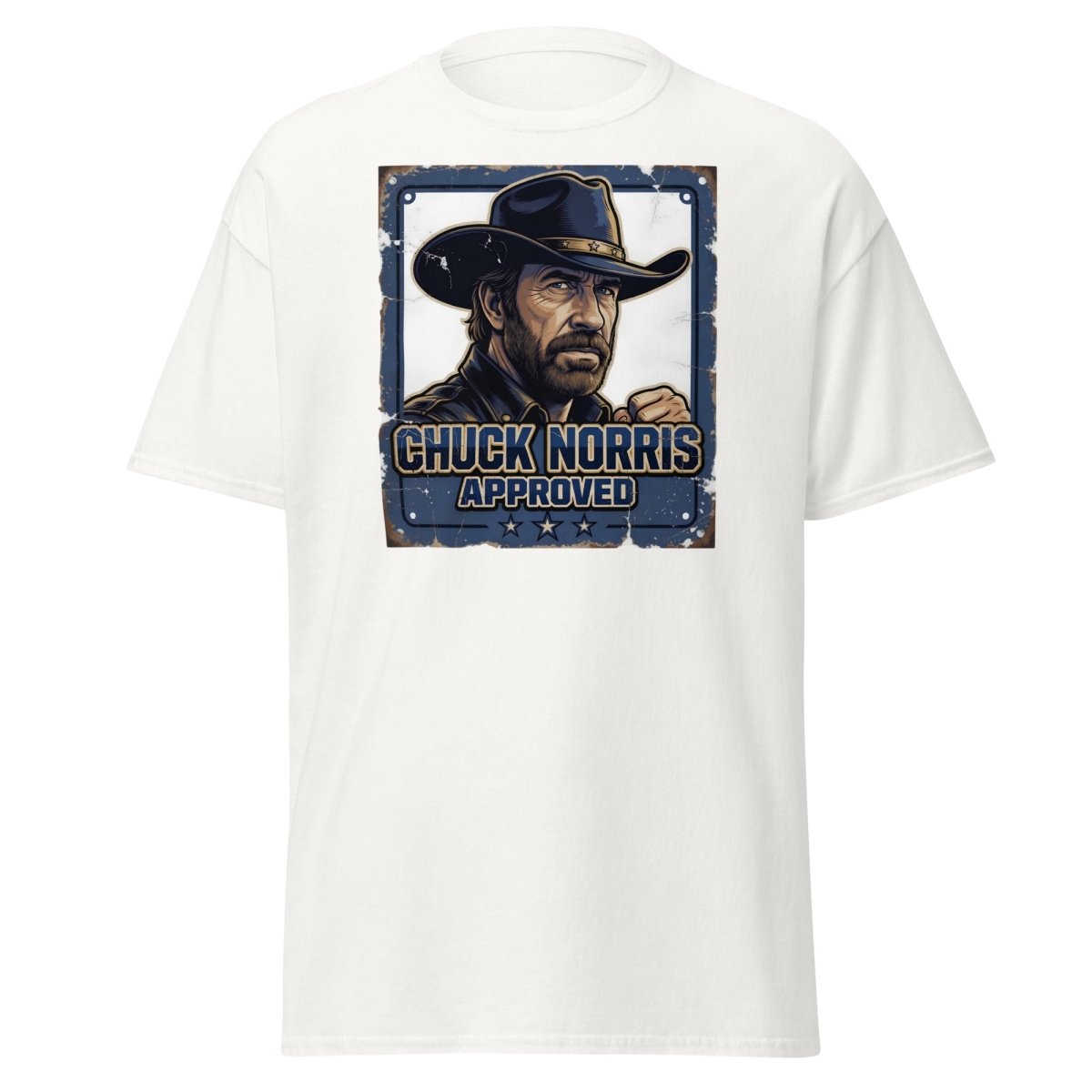 Chuck Norris Approved Vintage T-Shirt - White - TeeRipple