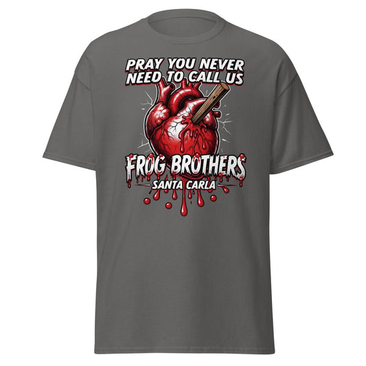 Frog Brothers Santa Carla T-Shirt - Lost Boys Vampire Hunter - Charcoal - TeeRipple