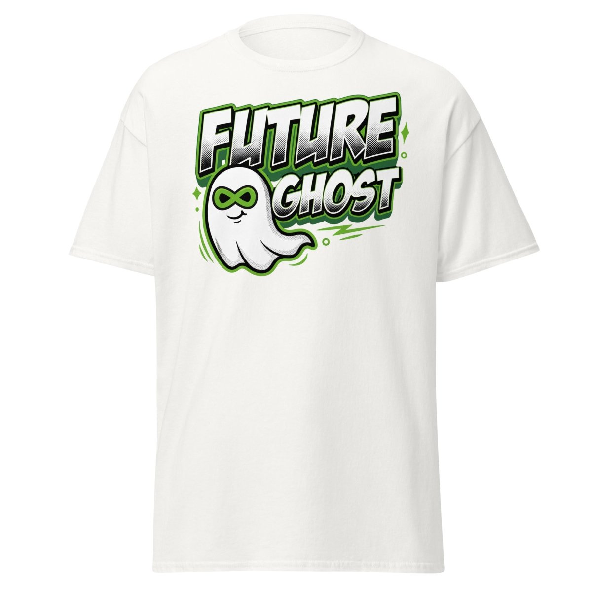 Future Ghost T-Shirt | Funny Infinity Ghost Tee - White - TeeRipple