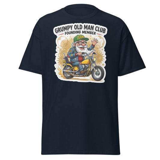 Grumpy Old Man Club Founding Member T-Shirt - Navy - TeeRipple
