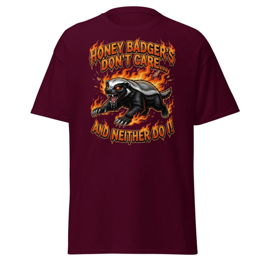Honey Badger Don't Care T-Shirt – Funny Meme Tee - TeeRipple