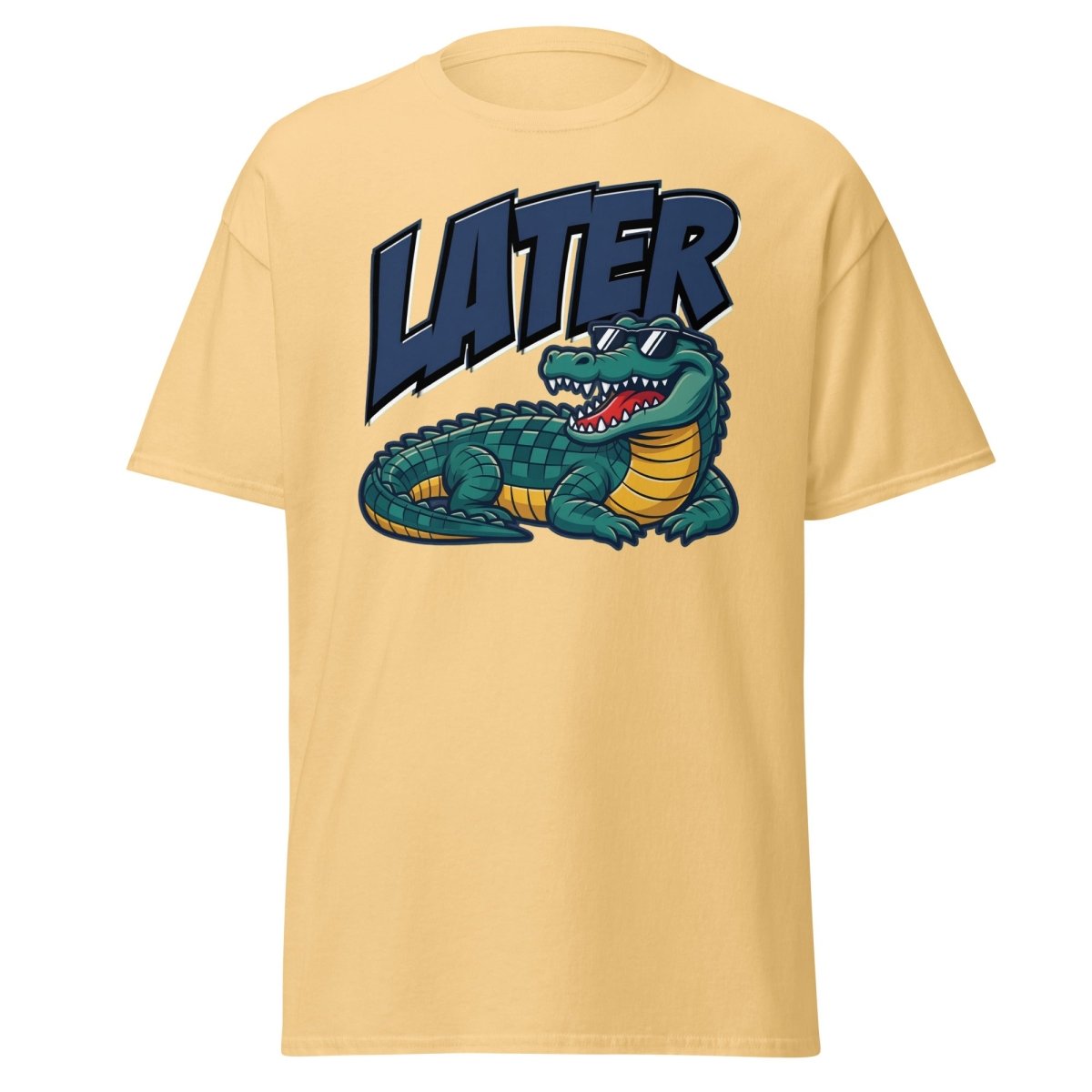 Later Alligator T-Shirt – Funny Cool Croc Tee - Yellow Haze - TeeRipple