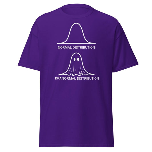 Paranormal Distribution Funny T-Shirt – Stats Ghost Meme Tee - Purple - TeeRipple