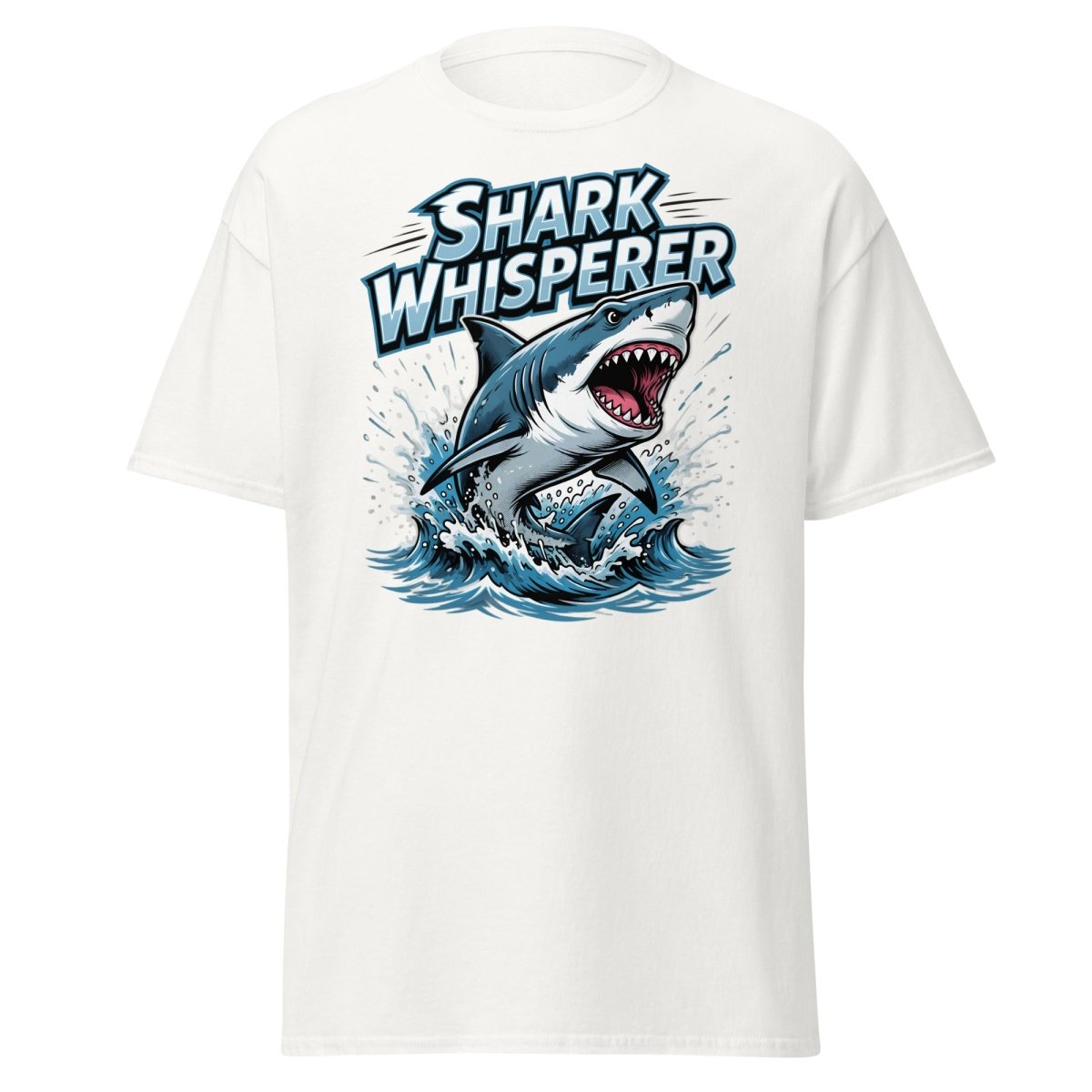 Shark Whisperer T-Shirt - Funny Shark Lover Tee - White - TeeRipple
