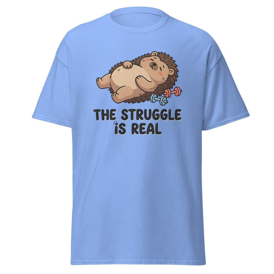 The Struggle Is Real Hedgehog T-Shirt | Funny Gym Tee - TeeRipple