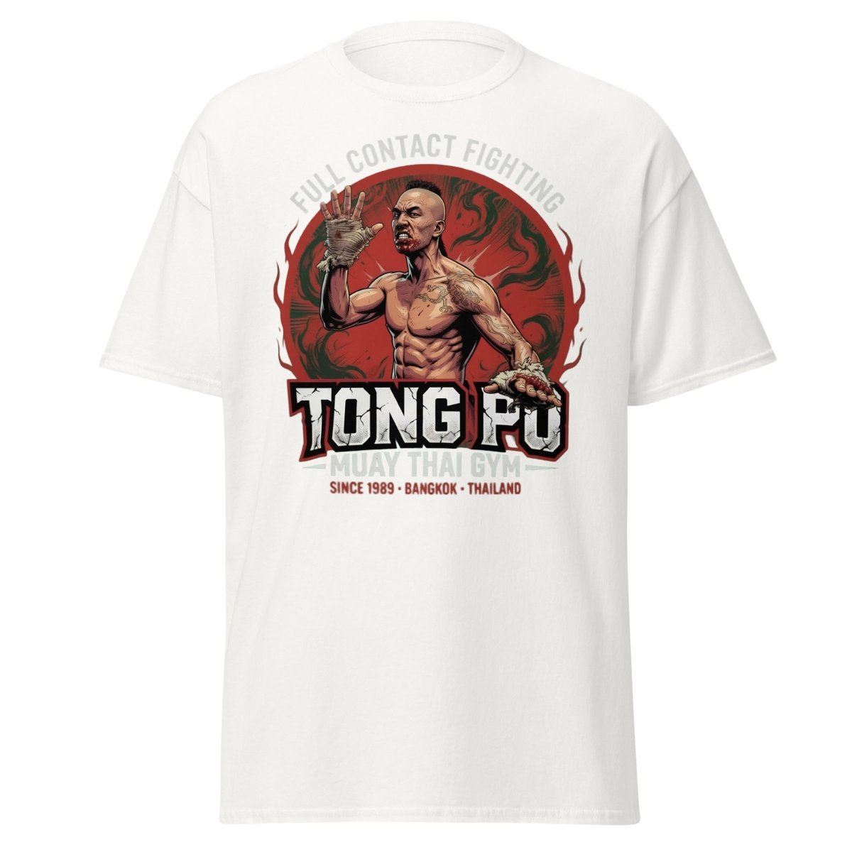 Tong Pu Muay Thai Gym Full Contact Fighting T-Shirt - Yellow Haze - TeeRipple