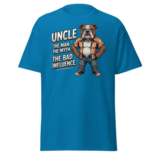 Uncle The Bad Influence Bulldog T-Shirt - Sapphire - TeeRipple