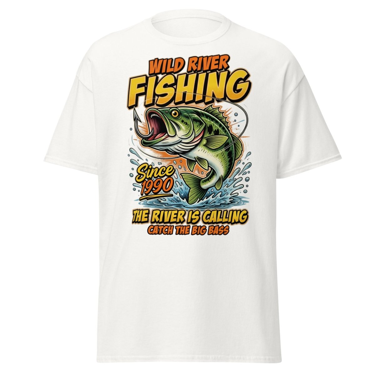 Wild River Fishing Bass T-Shirt - Catch The Big One - White - TeeRipple