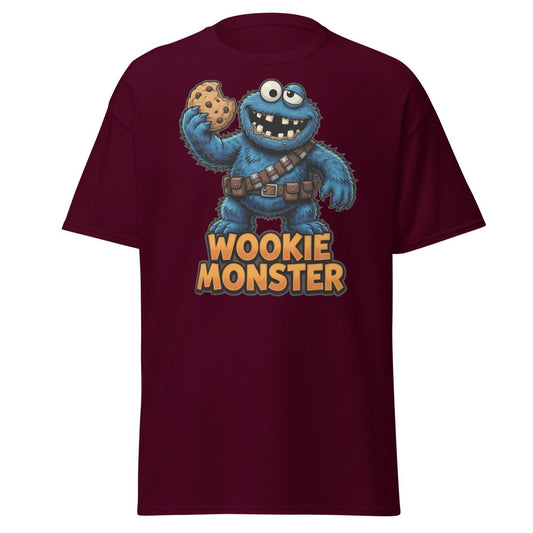 Wookie Monster T-Shirt - Funny Star Wars Cookie Tee - Maroon - TeeRipple