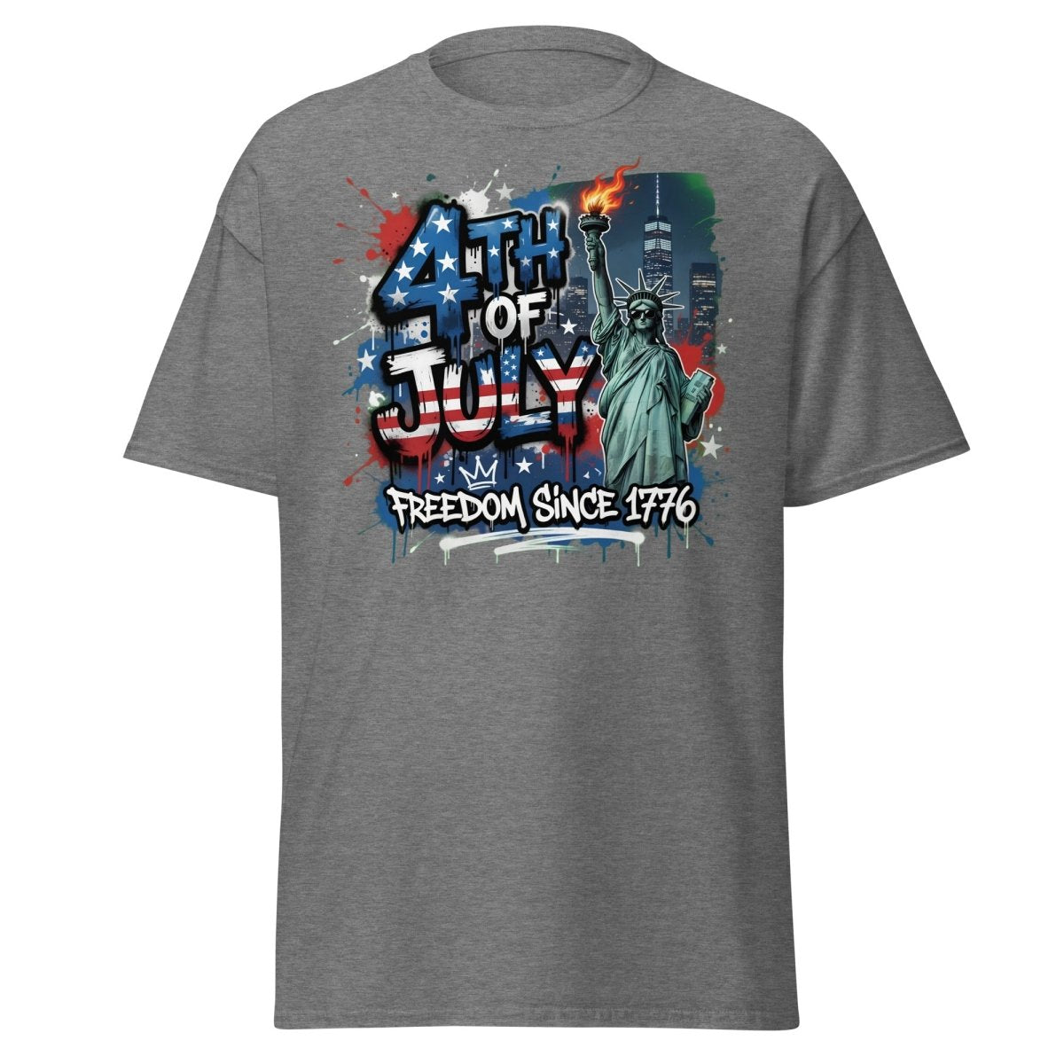 4th of July Freedom Since 1776 T-Shirt - Patriotic Tee - Graphite Heather - TeeRipple