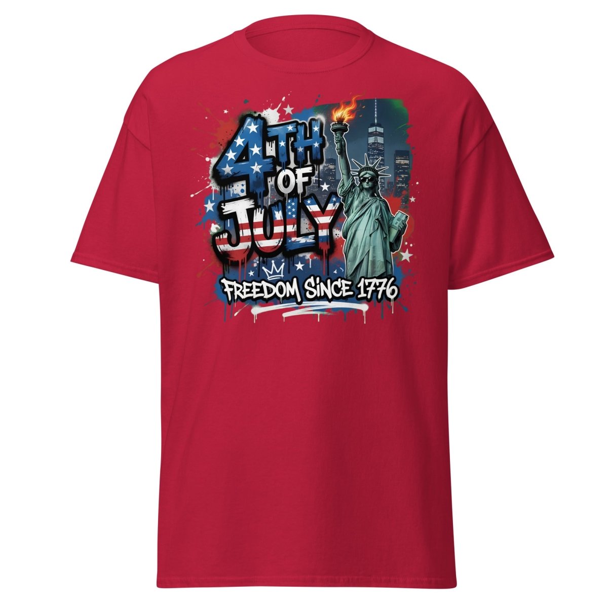 4th of July Freedom Since 1776 T-Shirt - Patriotic Tee - Cardinal - TeeRipple