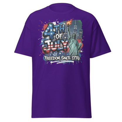 4th of July Freedom Since 1776 T-Shirt - Patriotic Tee - Purple - TeeRipple