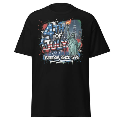 4th of July Freedom Since 1776 T-Shirt - Patriotic Tee - Black - TeeRipple
