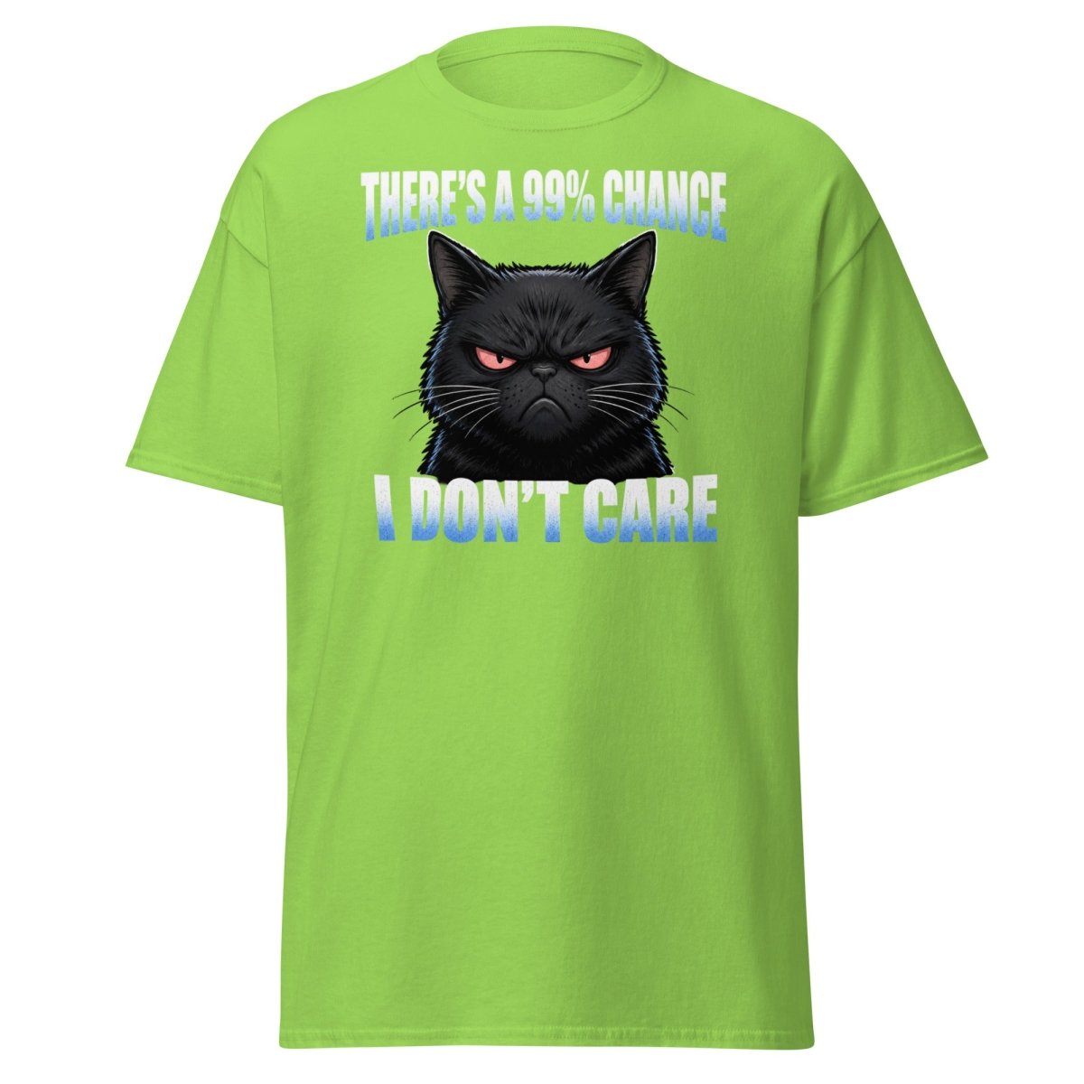 99% Chance I Don't Care Grumpy Cat T-Shirt - Lime - TeeRipple