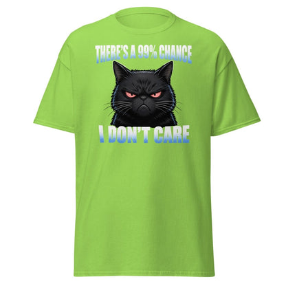 99% Chance I Don't Care Grumpy Cat T-Shirt - Lime - TeeRipple