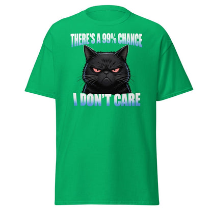 99% Chance I Don't Care Grumpy Cat T-Shirt - Irish Green - TeeRipple