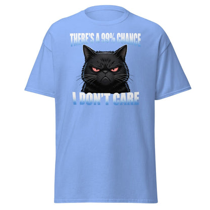 99% Chance I Don't Care Grumpy Cat T-Shirt - Carolina Blue - TeeRipple