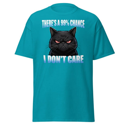 99% Chance I Don't Care Grumpy Cat T-Shirt - Tropical Blue - TeeRipple
