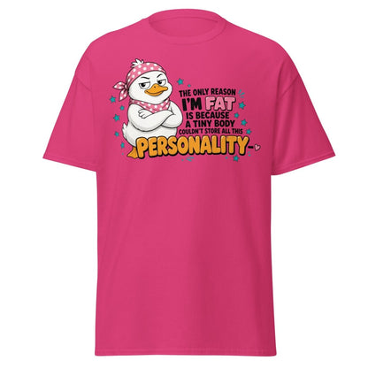 All This Personality Sassy Duck Tee - Heliconia - TeeRipple