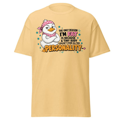 All This Personality Sassy Duck Tee - Yellow Haze - TeeRipple