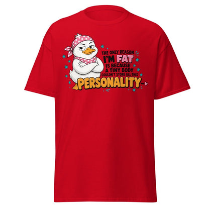 All This Personality Sassy Duck Tee - Red - TeeRipple