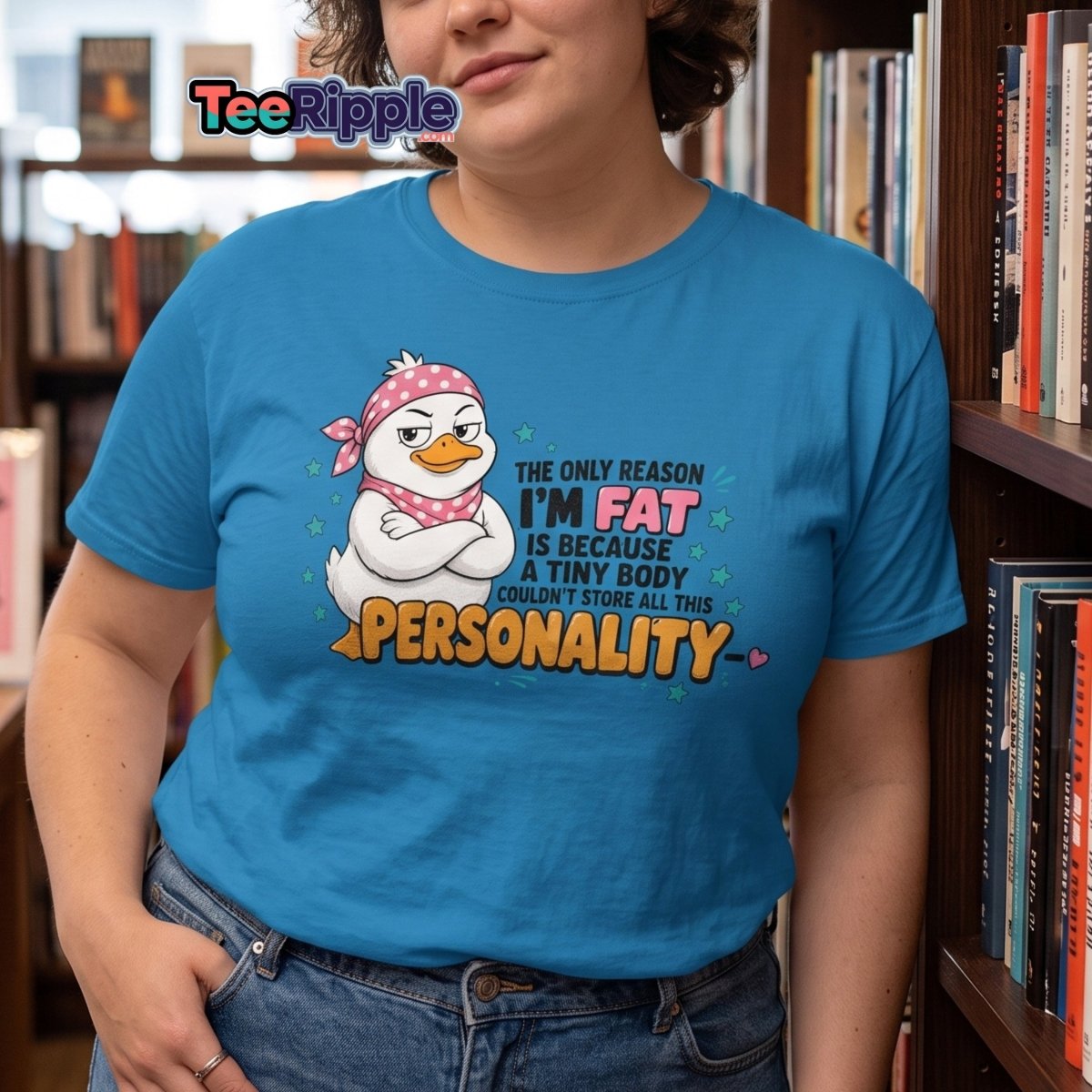 All This Personality Sassy Duck Tee - Red - TeeRipple
