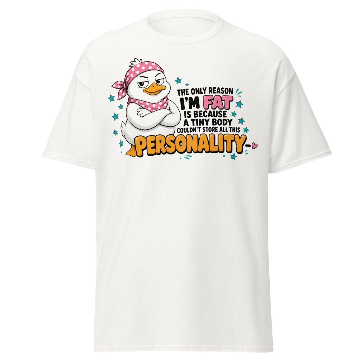 All This Personality Sassy Duck Tee - White - TeeRipple