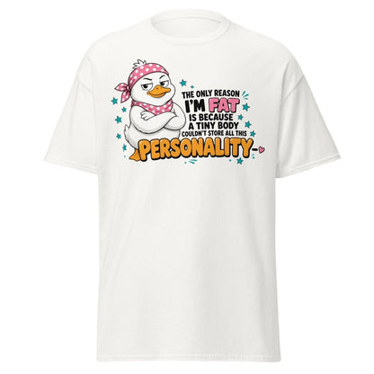 All This Personality Sassy Duck Tee - White - TeeRipple