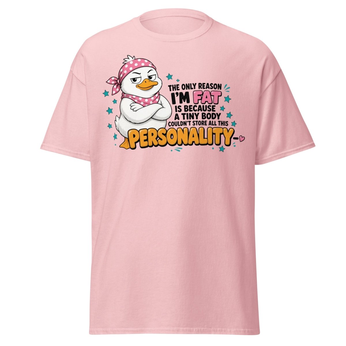 All This Personality Sassy Duck Tee - Light Pink - TeeRipple
