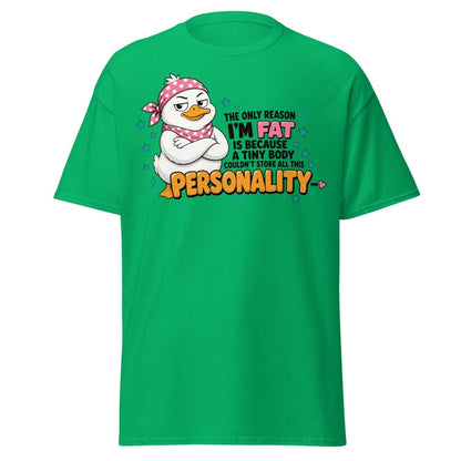 All This Personality Sassy Duck Tee - Irish Green - TeeRipple
