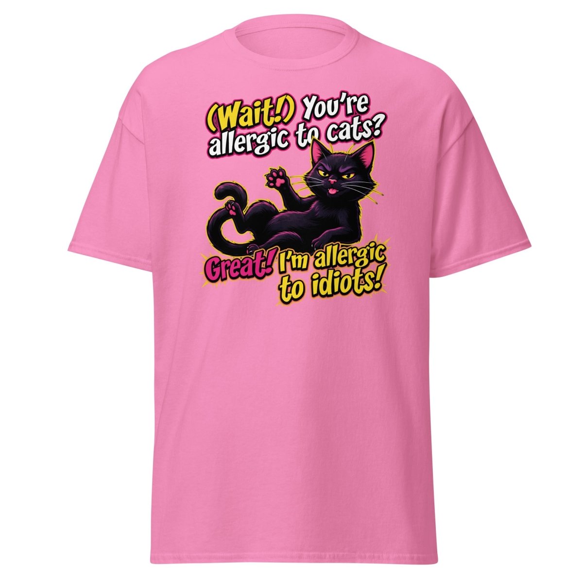 Allergic to Idiots Cat T-Shirt | Funny Sarcastic Tee - Azalea - TeeRipple