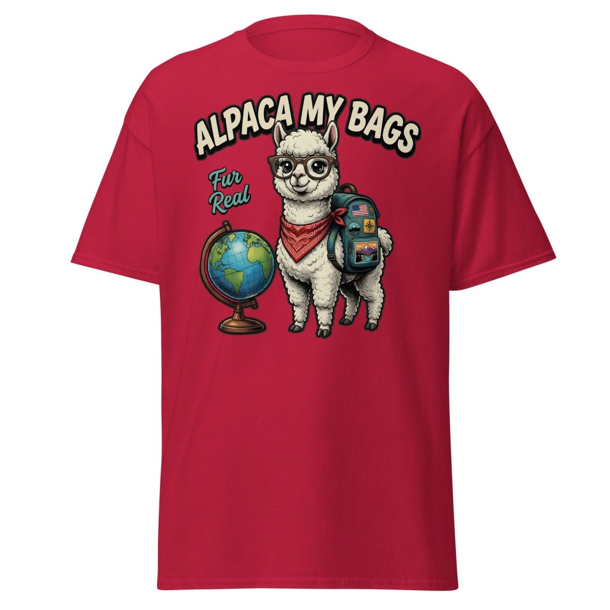 Alpaca My Bags T-Shirt – Funny Travel Pun Tee - Cardinal - TeeRipple