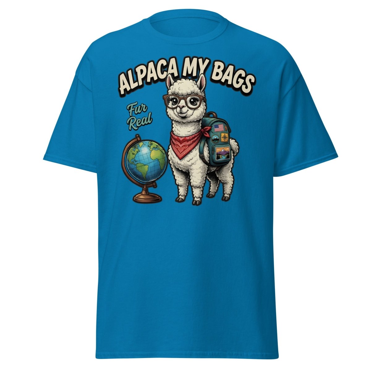 Alpaca My Bags T-Shirt – Funny Travel Pun Tee - Sapphire - TeeRipple