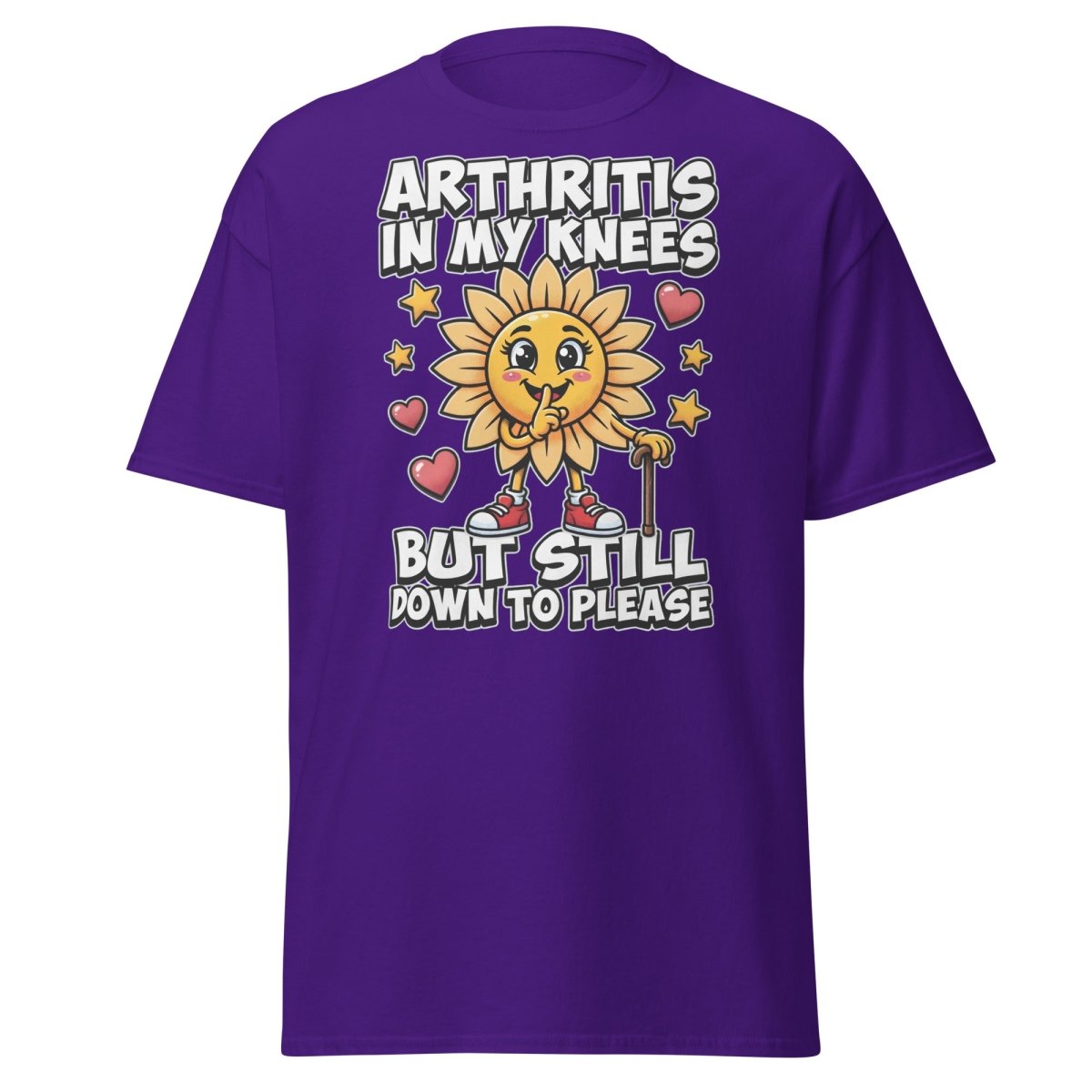 Arthritis In My Knees But Still Down To Please T-Shirt - Purple - TeeRipple