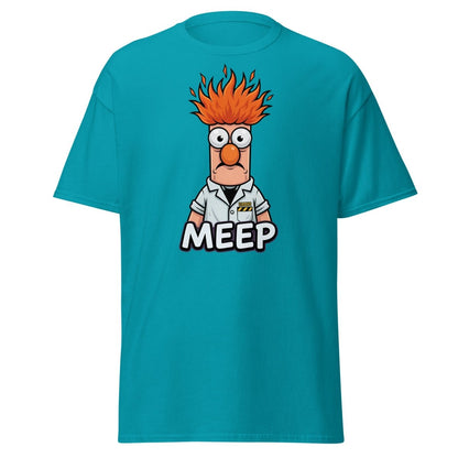 Beaker Muppet Meep T-Shirt – Funny Scientist Cartoon Tee - Tropical Blue - TeeRipple
