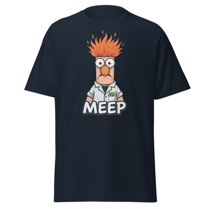 Beaker Muppet Meep T-Shirt – Funny Scientist Cartoon Tee - Navy - TeeRipple
