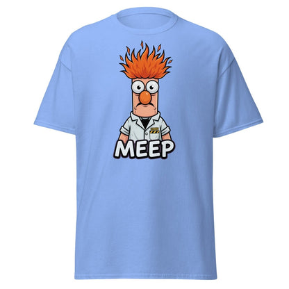 Beaker Muppet Meep T-Shirt – Funny Scientist Cartoon Tee - Carolina Blue - TeeRipple