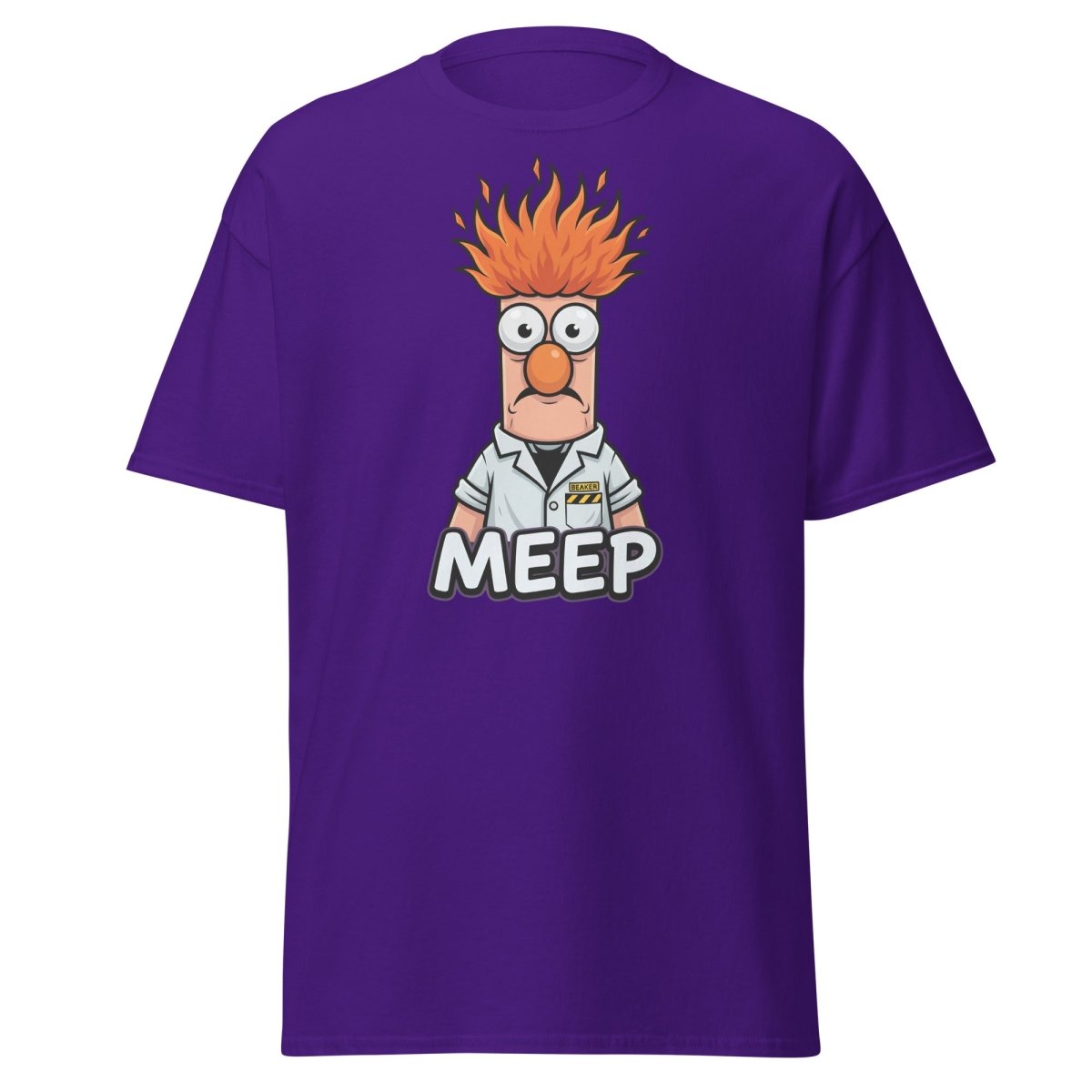 Beaker Muppet Meep T-Shirt – Funny Scientist Cartoon Tee - Purple - TeeRipple