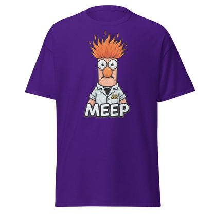 Beaker Muppet Meep T-Shirt – Funny Scientist Cartoon Tee - Purple - TeeRipple