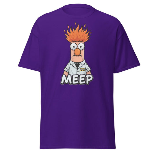 Beaker Muppet Meep T-Shirt – Funny Scientist Cartoon Tee - Purple - TeeRipple
