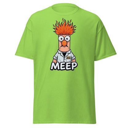 Beaker Muppet Meep T-Shirt – Funny Scientist Cartoon Tee - Lime - TeeRipple