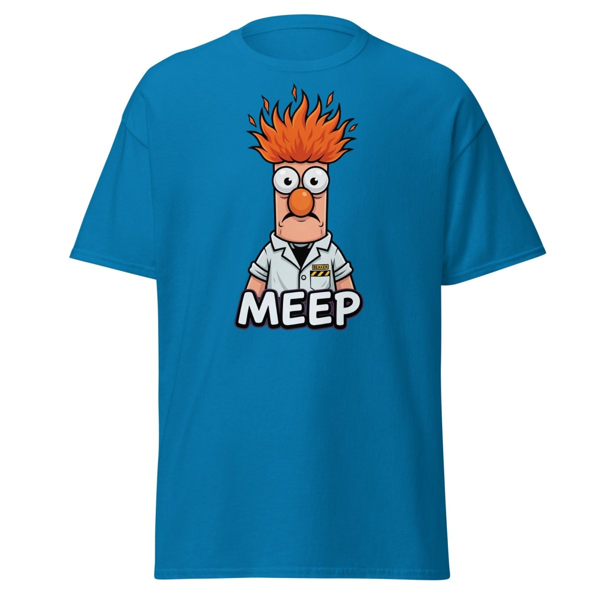 Beaker Muppet Meep T-Shirt – Funny Scientist Cartoon Tee - Sapphire - TeeRipple