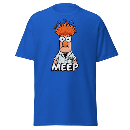 Beaker Muppet Meep T-Shirt – Funny Scientist Cartoon Tee - Royal - TeeRipple