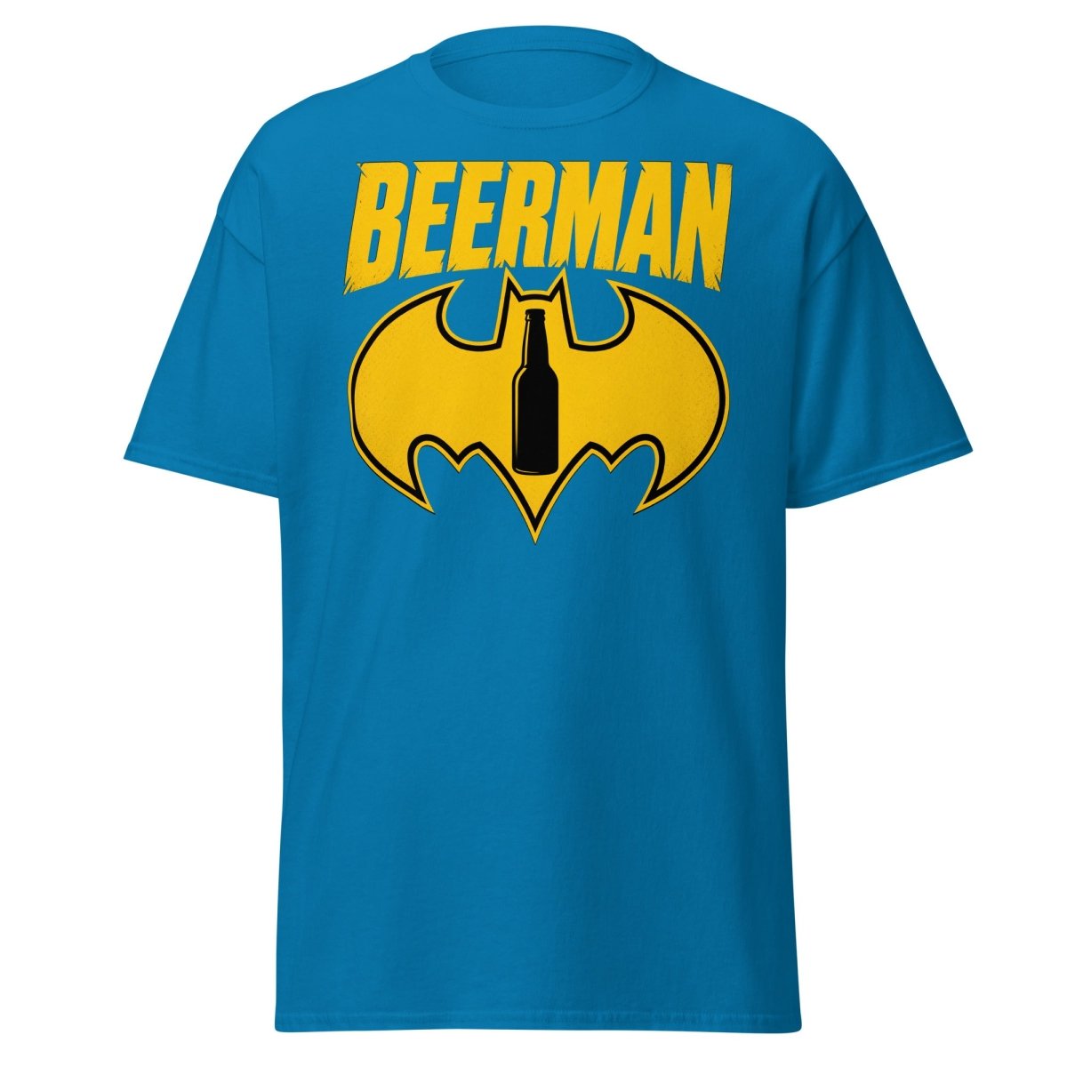 Beerman T-Shirt Funny Batman Beer Parody Superhero Tee - Sapphire - TeeRipple