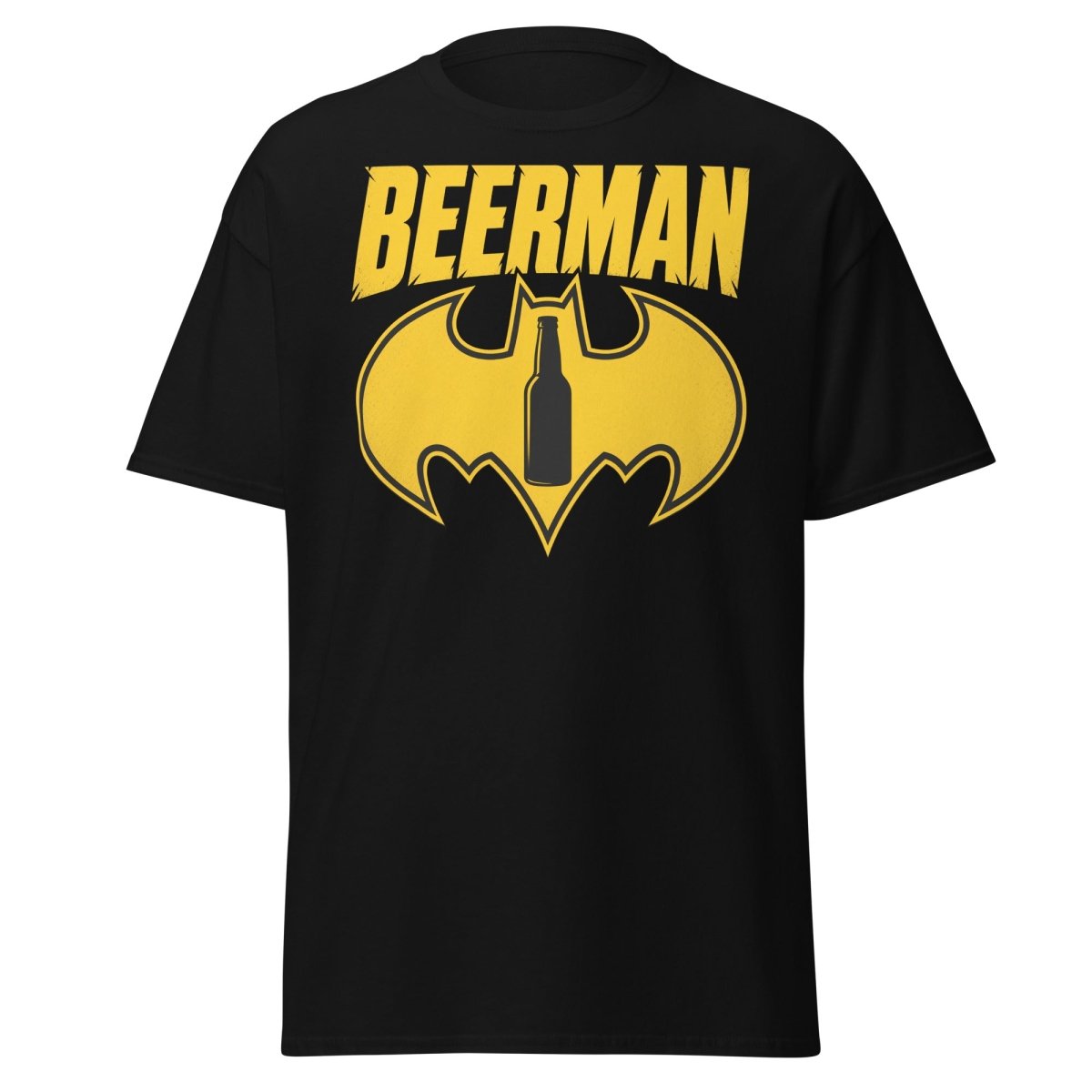 Beerman T-Shirt Funny Batman Beer Parody Superhero Tee - Black - TeeRipple