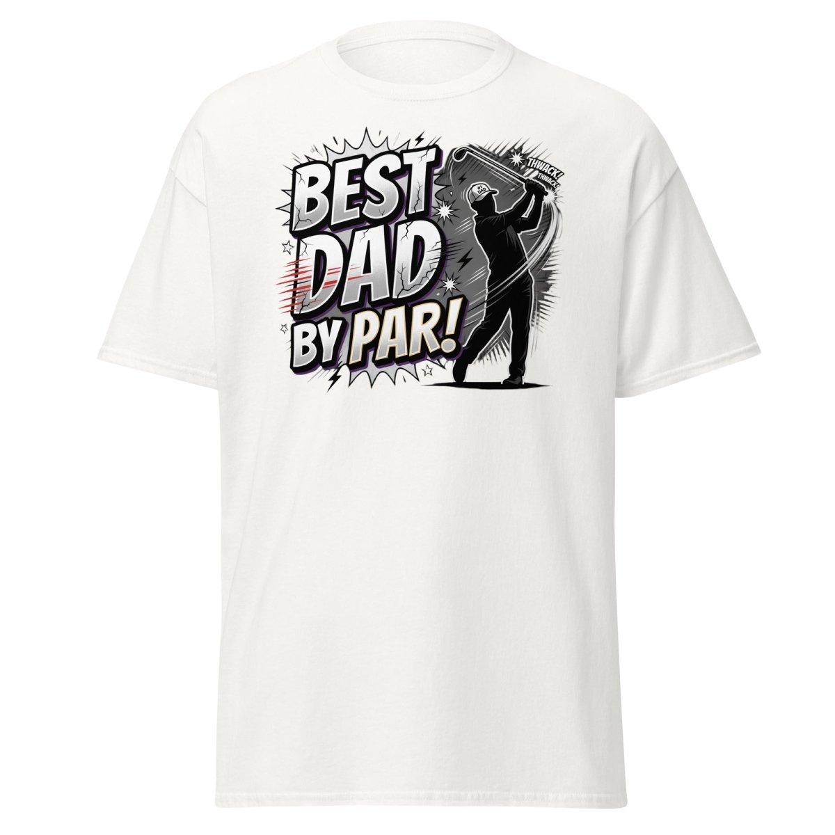 Best Dad By Par Golf T-Shirt - Funny Father's Day Gift - White - TeeRipple