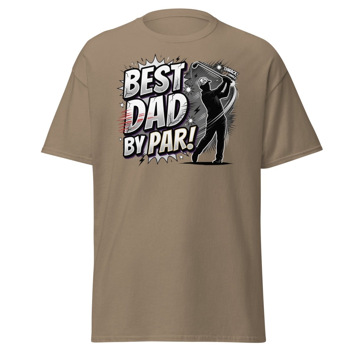 Best Dad By Par Golf T-Shirt - Funny Father's Day Gift - Brown Savana - TeeRipple