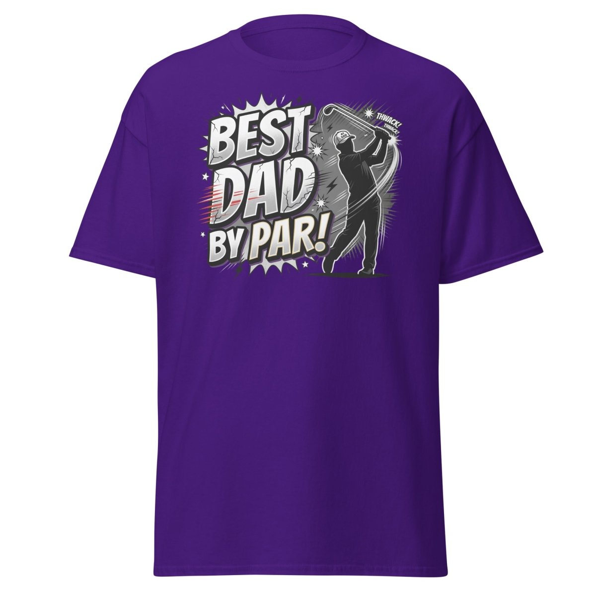 Best Dad By Par Golf T-Shirt - Funny Father's Day Gift - Purple - TeeRipple